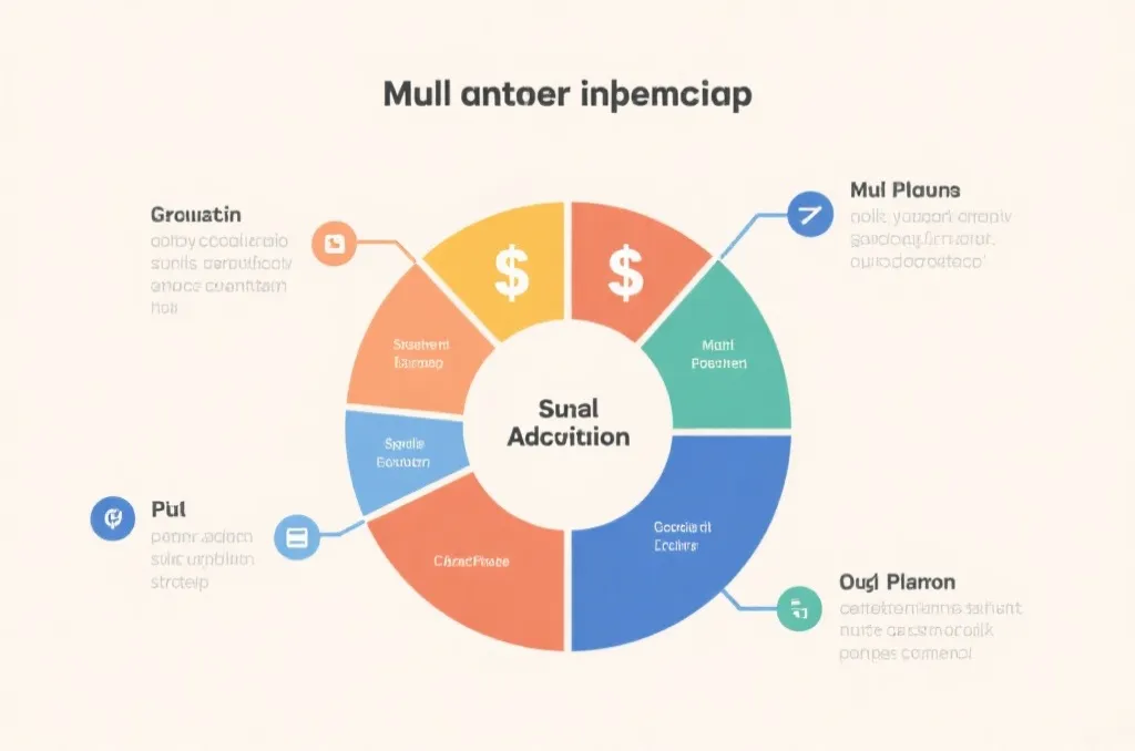 图表展示资金分配与多平台协同策略